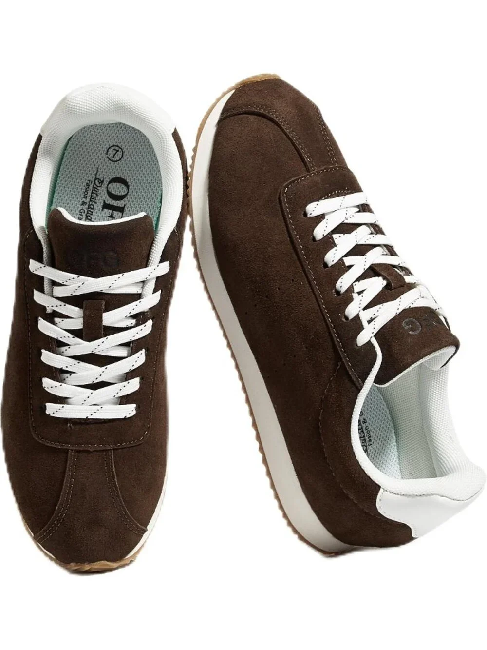 Women's Brown Comfortable Low Top Classic Retro Running Lightweight Sneaker Shoe